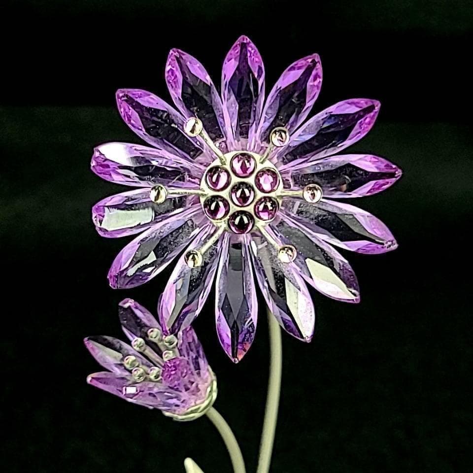 ●良品☆スワロフスキー　Drina　Violet　花　ドリナ　バイオレット 9