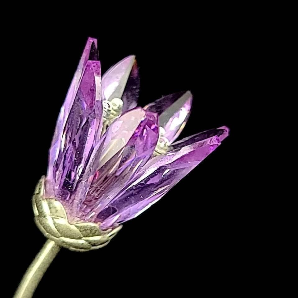 ●良品☆スワロフスキー　Drina　Violet　花　ドリナ　バイオレット 9