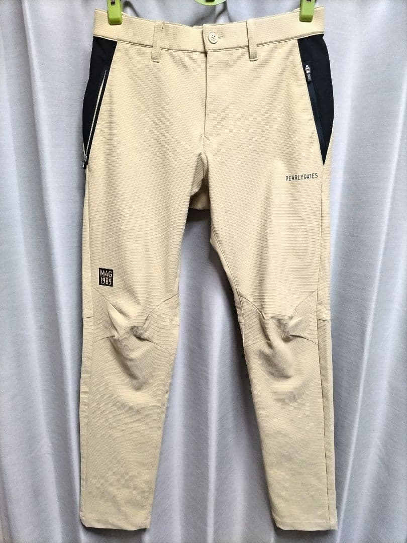 美品　パーリーゲイツ　ストレッチパンツ　クリームイエロー　24年モデル