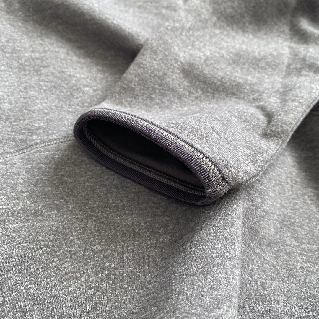 ルルレモン　lululemon グレー ハイネックジャケット サイドポケット付き