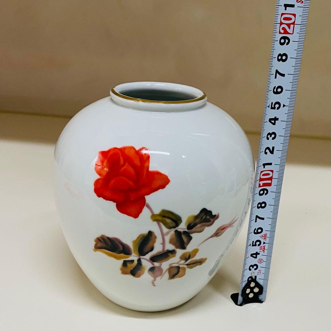 美品 Noritake バラの花柄 花瓶