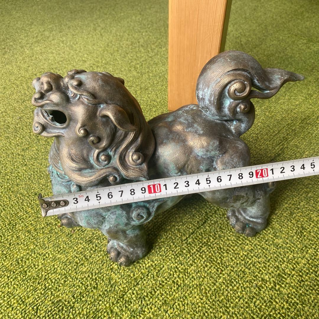 獅子の像 真鍮　狛獅子　狛犬　香炉　置物　オブジェ