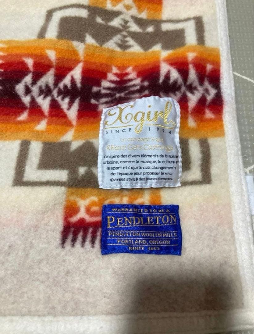PENDLETON×X-GIRLウール ブランケット ひざかけ