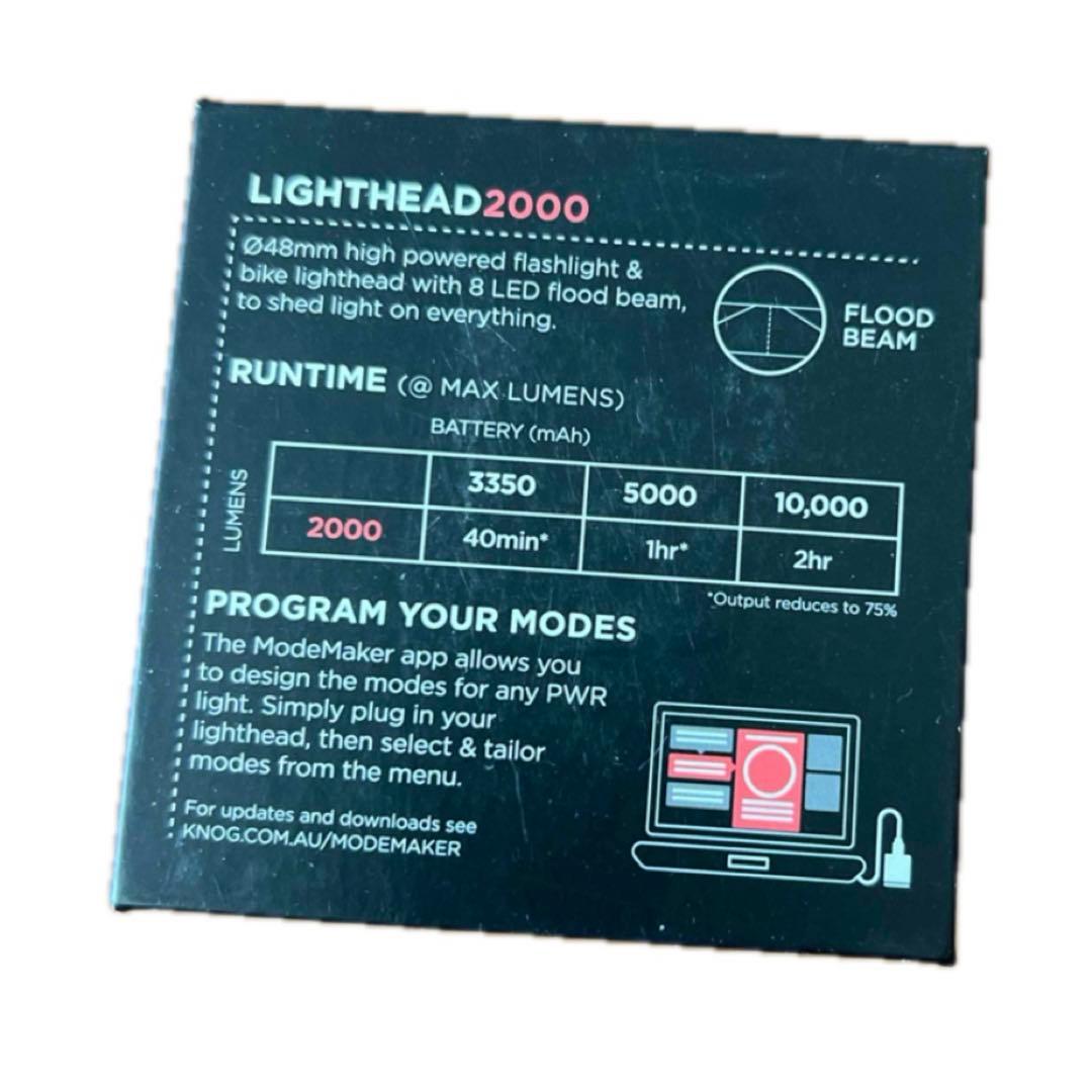 Knog PWR LIGHTHEAD 2000ルーメン ノグ パワーライトヘッド