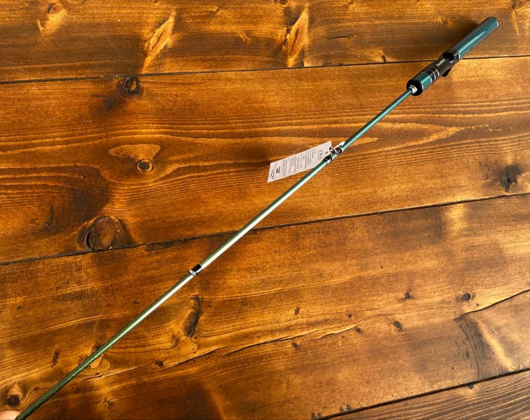 超軽量　カーボンロッド　C508M トラウトロッド　ベイトロッド グリーン