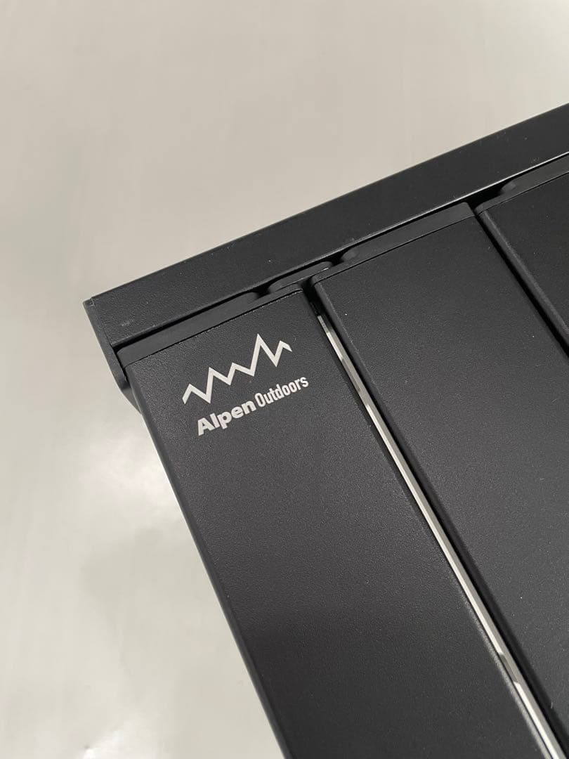 アルペン　アルミユニットテーブル88 オプション テーブルサイドラック2つ付き