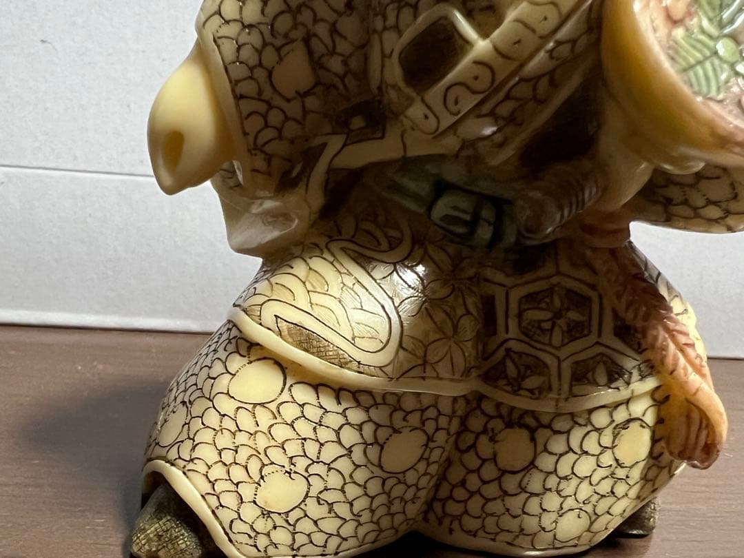 象牙風 細密彫刻 和風人形
