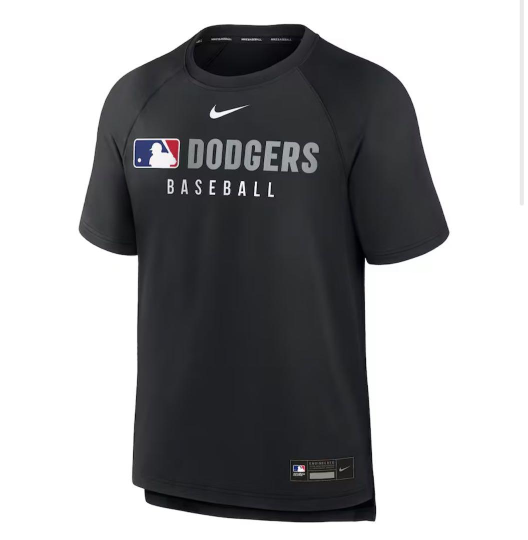 ドジャース 選手着用モデル プレゲームTシャツ サイズM ブラック MLB正規品