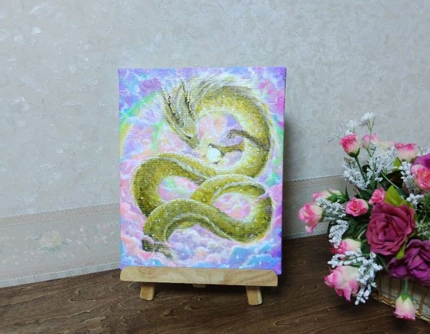 n*y様 【龍神】アクリル画 F3 風景画 開運絵画