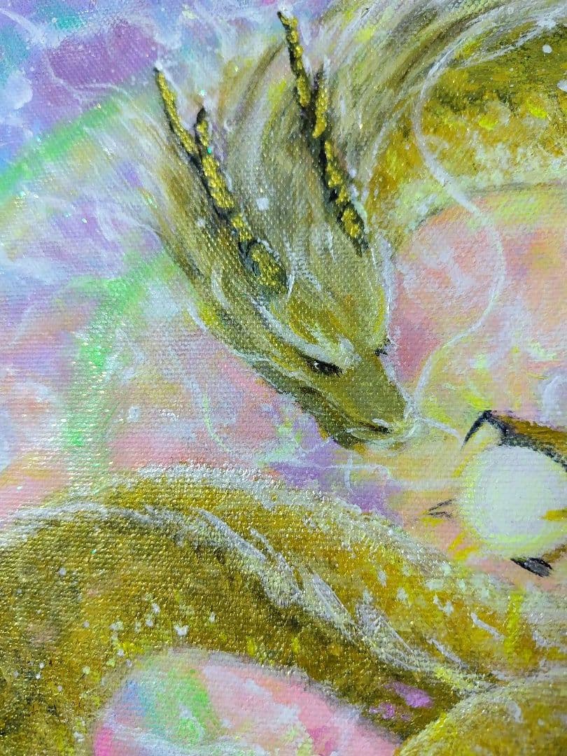 n*y様 【龍神】アクリル画 F3 風景画 開運絵画