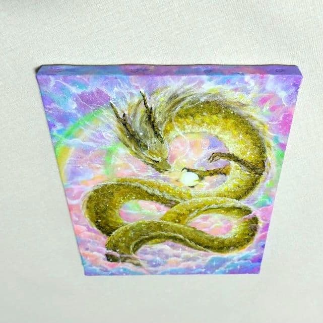 n*y様 【龍神】アクリル画 F3 風景画 開運絵画