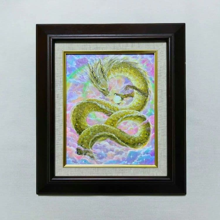 n*y様 【龍神】アクリル画 F3 風景画 開運絵画