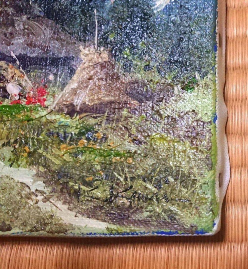 絵画 油絵 駒井敬三郎 風景画 信濃路 古民家 田舎 自然 SM サムホール