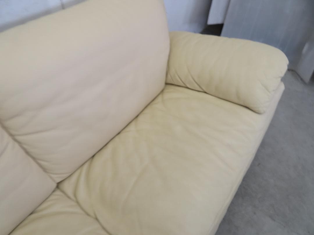 美品■総革■イタリア■IDC■Enzo Dambrosio■3人掛けソファ■