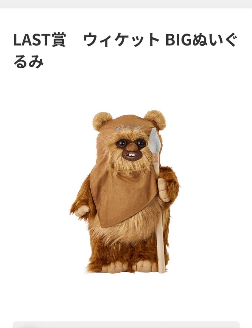 Happyくじ STAR WARS™『EWOKS』ラストワン賞ビッグぬいぐるみ