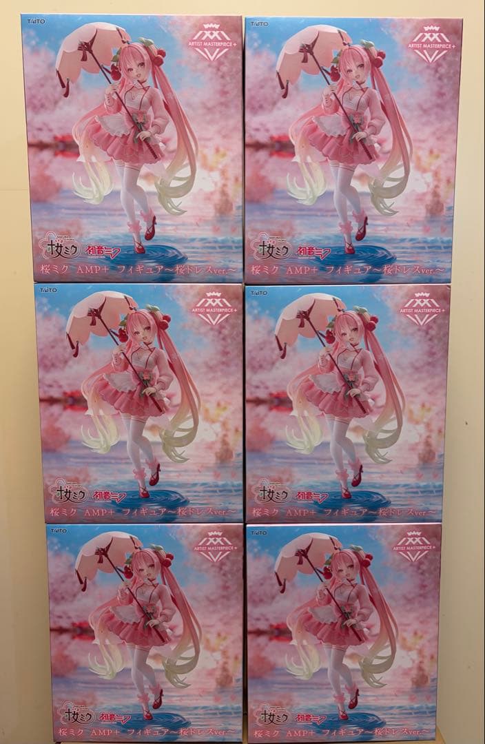 桜ミク　AMP＋ フィギュア～桜ドレスver.～　６個セット