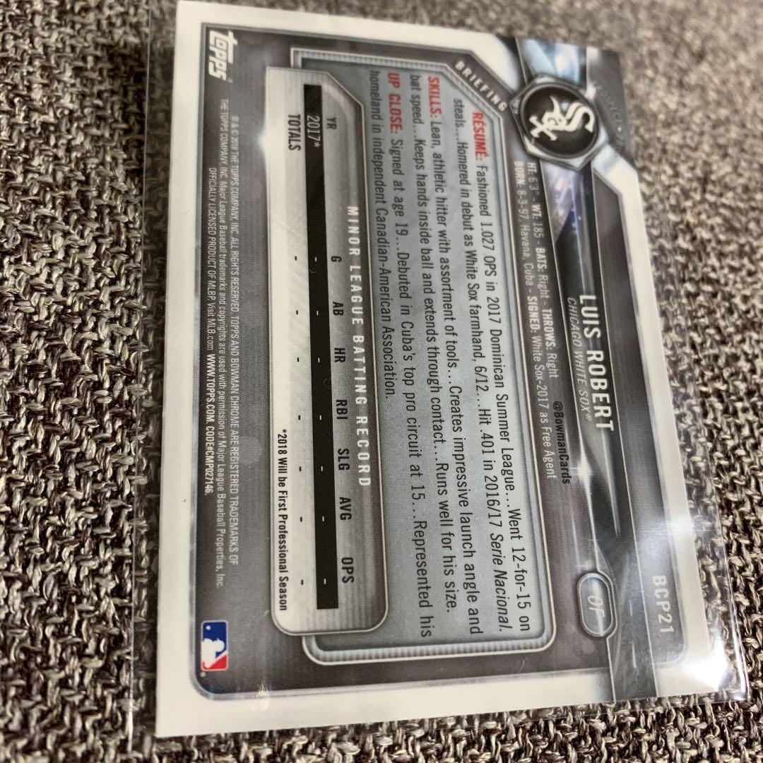 高騰中　2018 bowman luis robert RC chrome