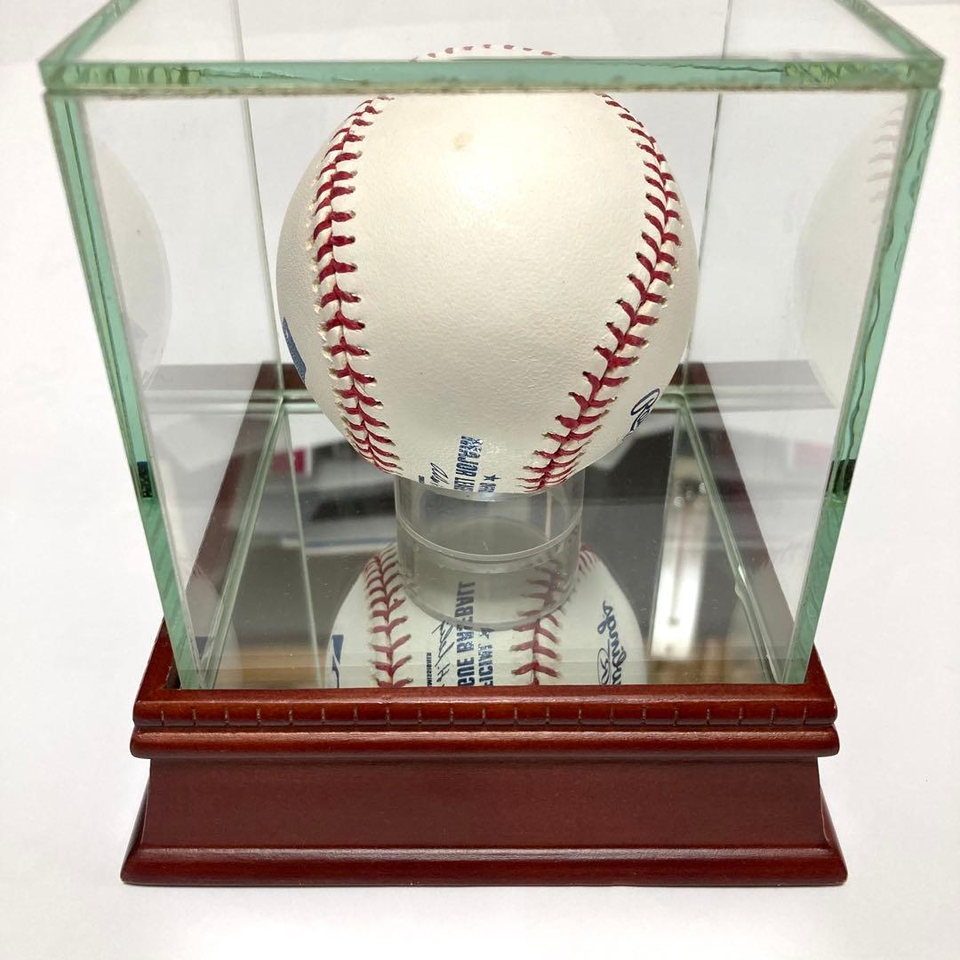 イチロー 選手　直筆サイン　MLB公式球　ガラスケース(紫外線保護)付
