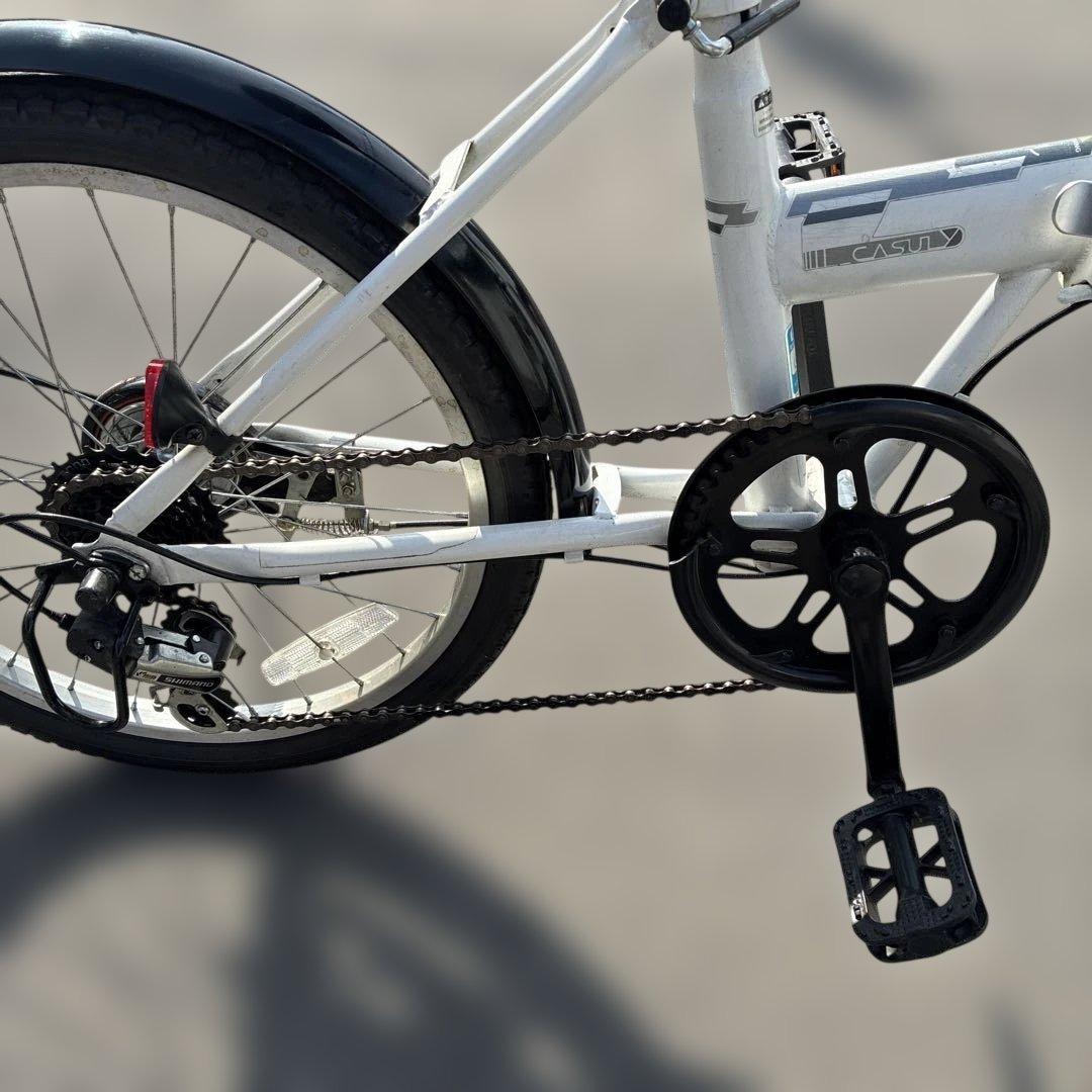 L25【大阪堺市/引取】中古 折りたたみ自転車 20インチ オートライト付き