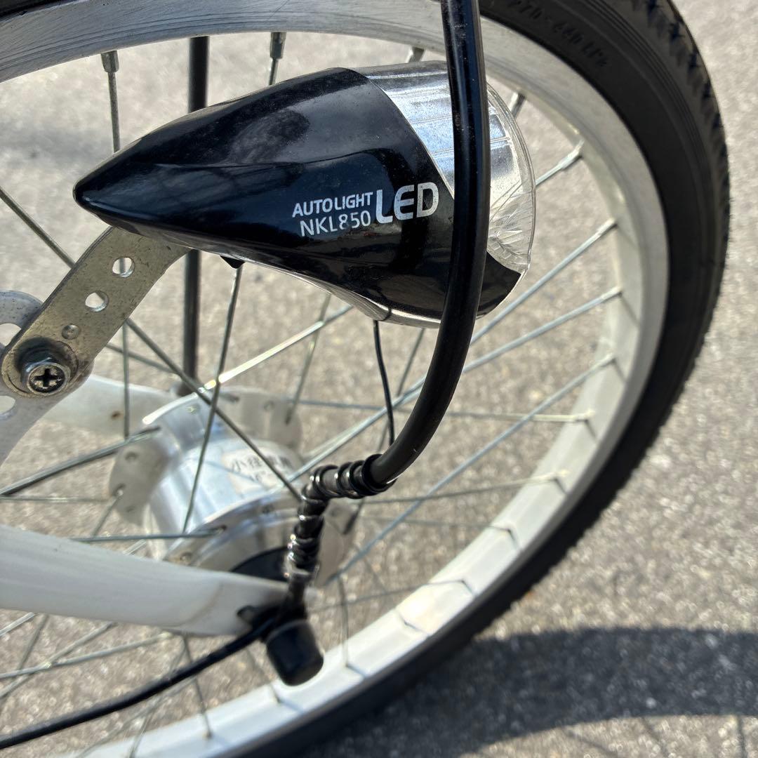 L25【大阪堺市/引取】中古 折りたたみ自転車 20インチ オートライト付き