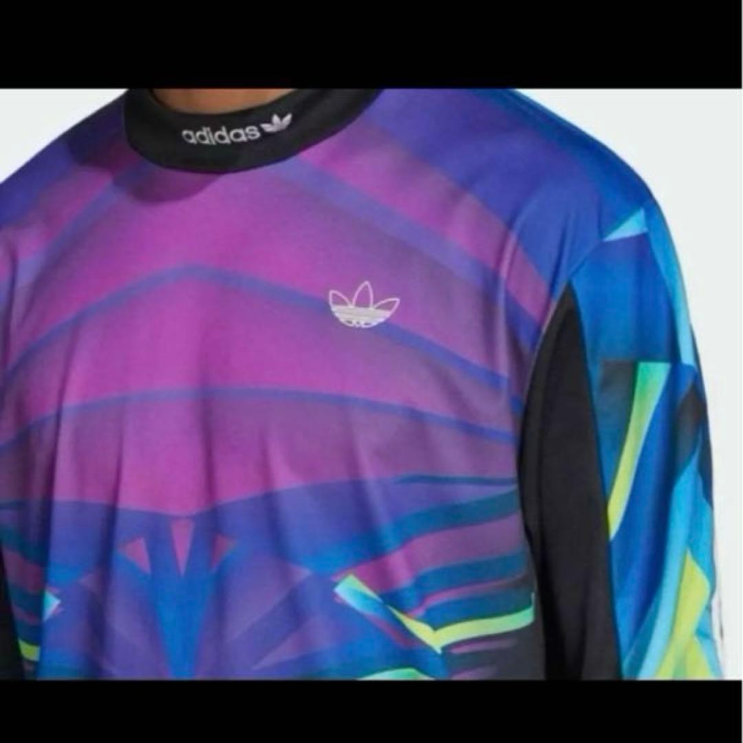 【新品】adidasカラフル✨スポーツロンT ジャージー Ｔシャツメンズ 長袖