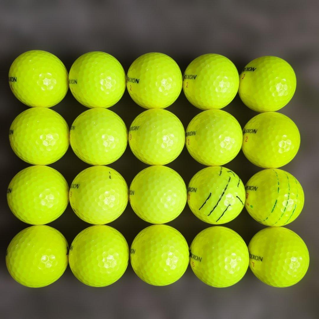 うっちゃん　Srixon 蛍光イエロー ゴルフボール セット