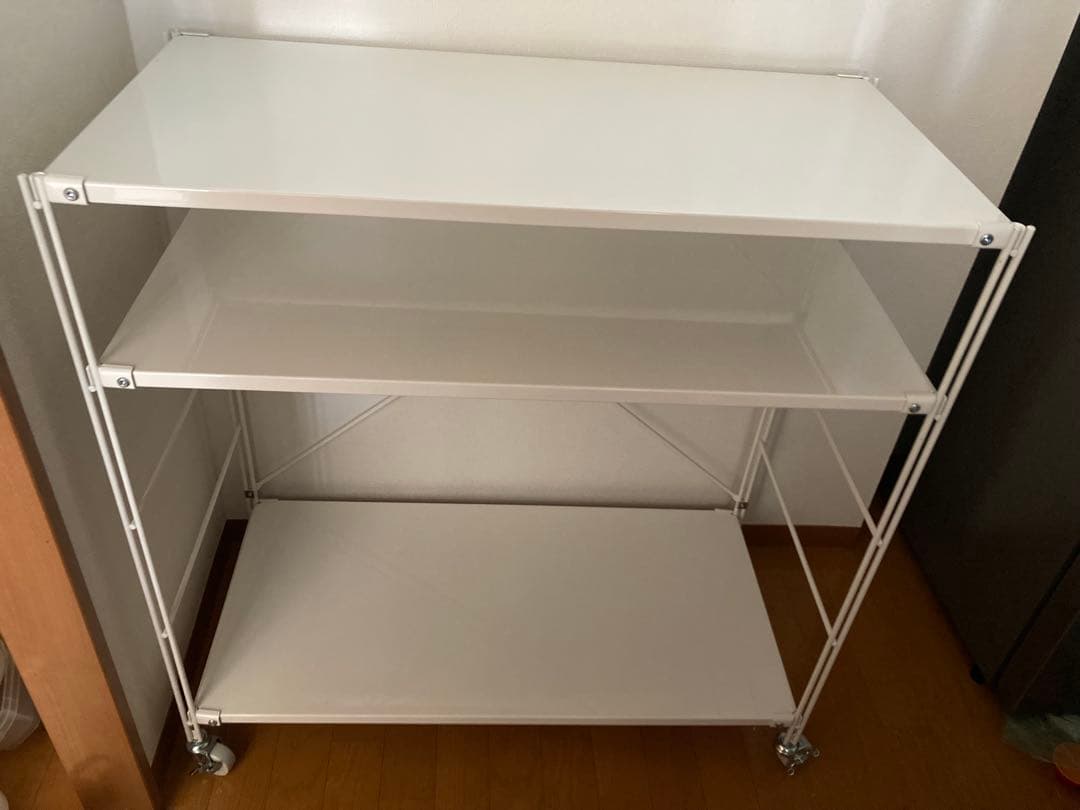 無印良品　スチールユニットシェルフ ホワイト 別売りキャスター付き(送料込み)