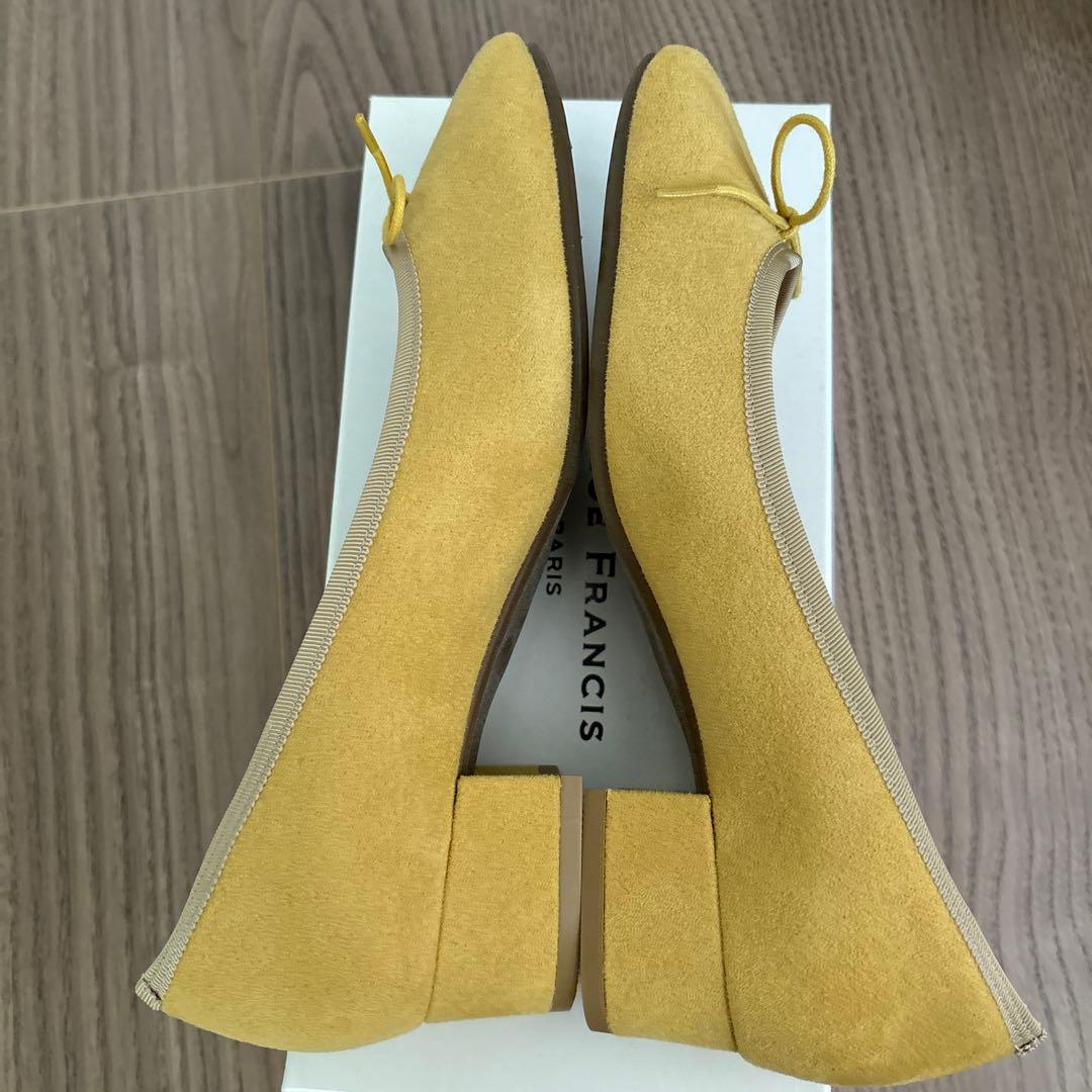 CHLOÉ FRANCIS イエロー リボン付きバレエシューズ  23cm