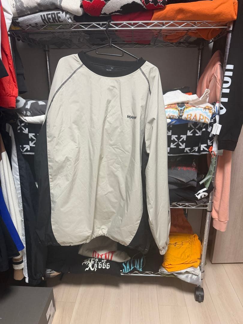 MAHE SUPPLY XL 長袖ウェア ベージュ/ブラック