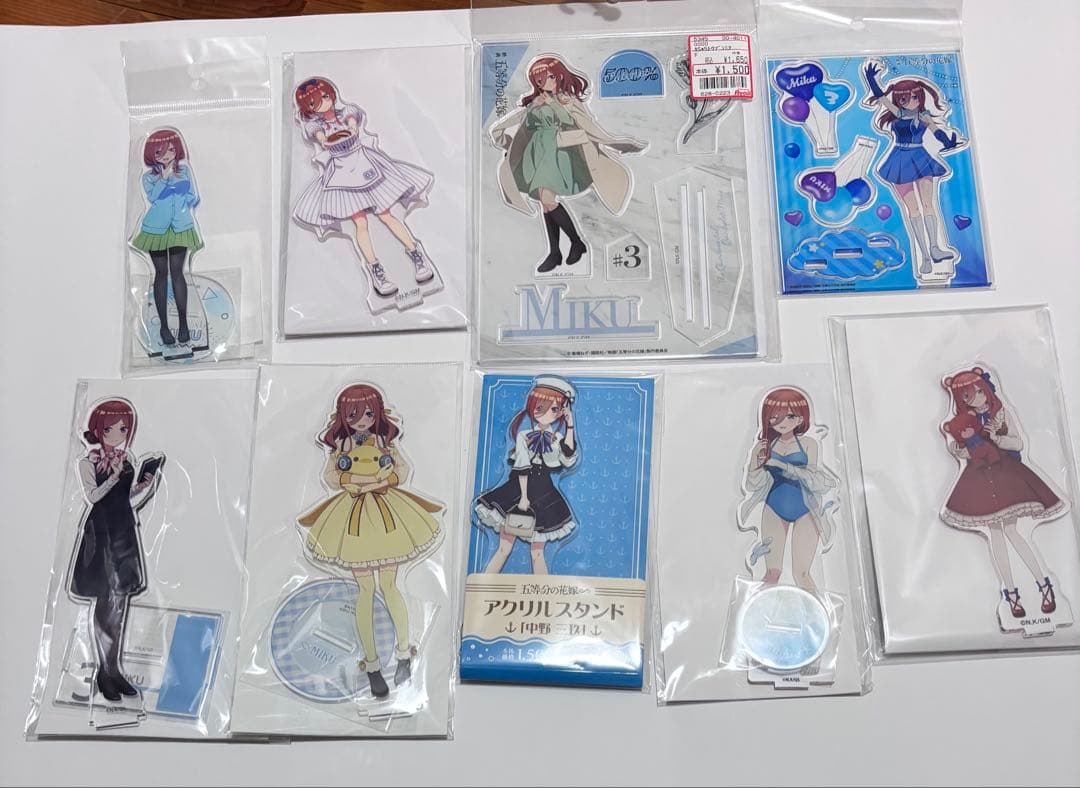 五等分の花嫁　中野三玖　アクリルスタンド　まとめ売り