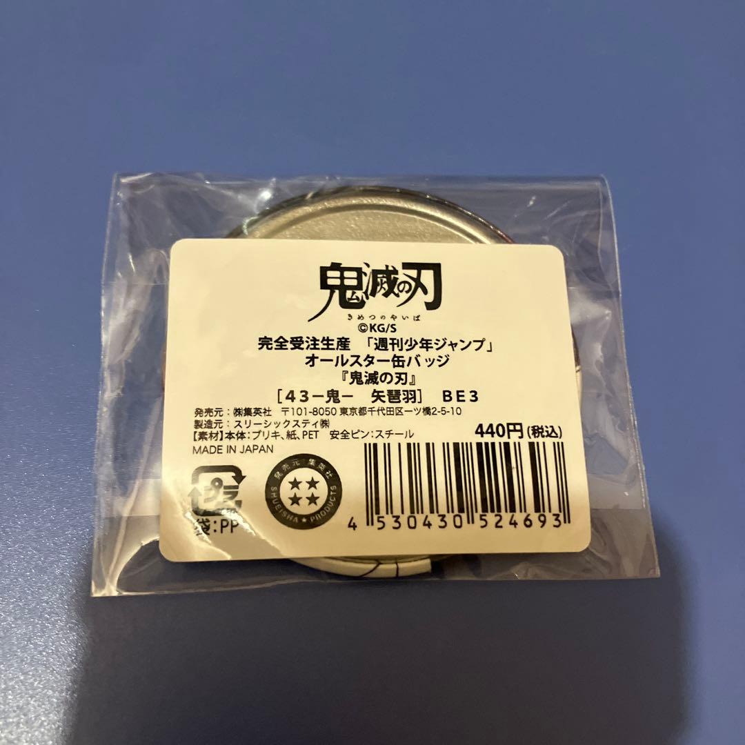 矢琶羽 鬼滅の刃 オールスター缶バッジ