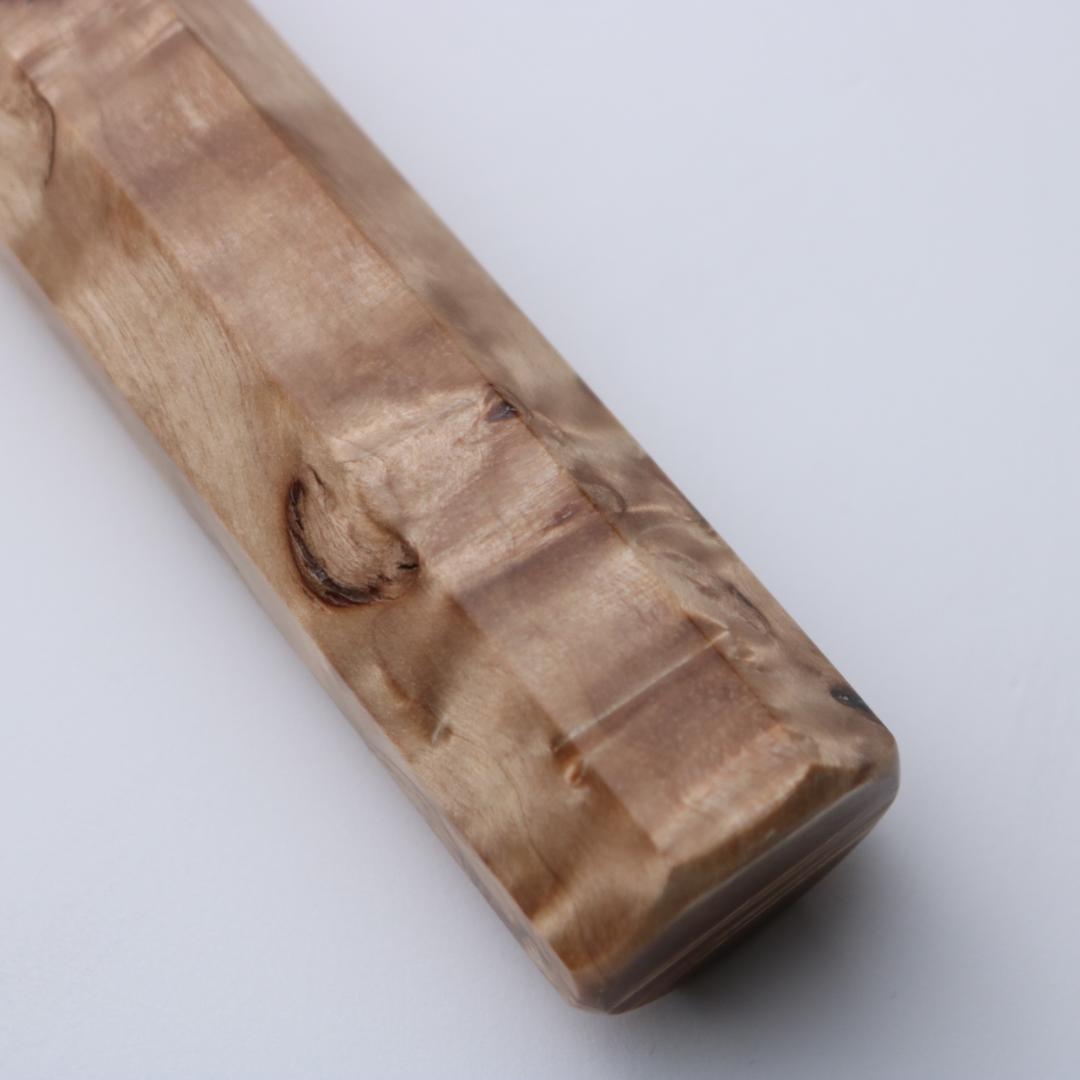 Stabilized Curly Birch 包丁の柄 牛刀 210mm用