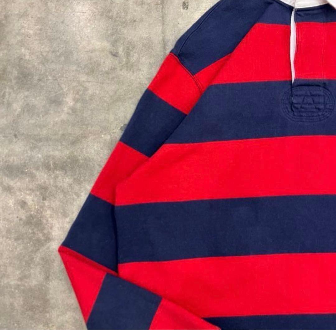 Ralph Lauren ラルフローレン　ラガーシャツ　L ボーダー　POLO