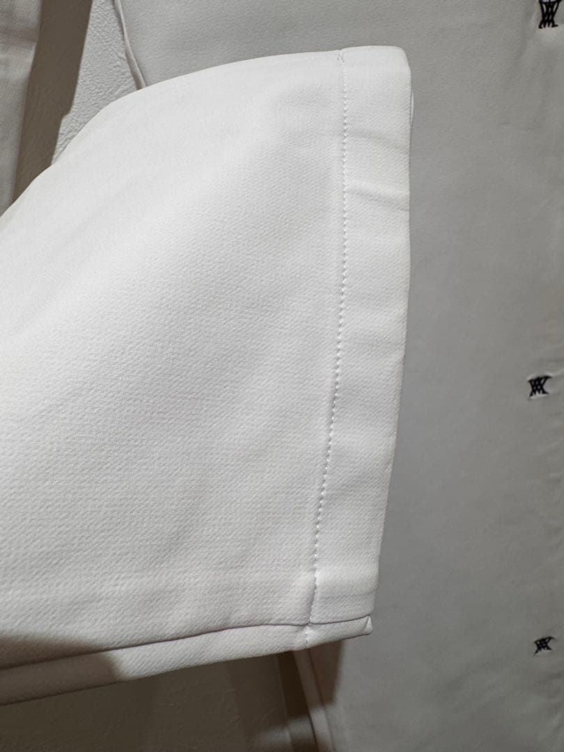 美USED ANEW GOLF メンズ 刺繍ロゴライン ホワイトパンツ アニュー