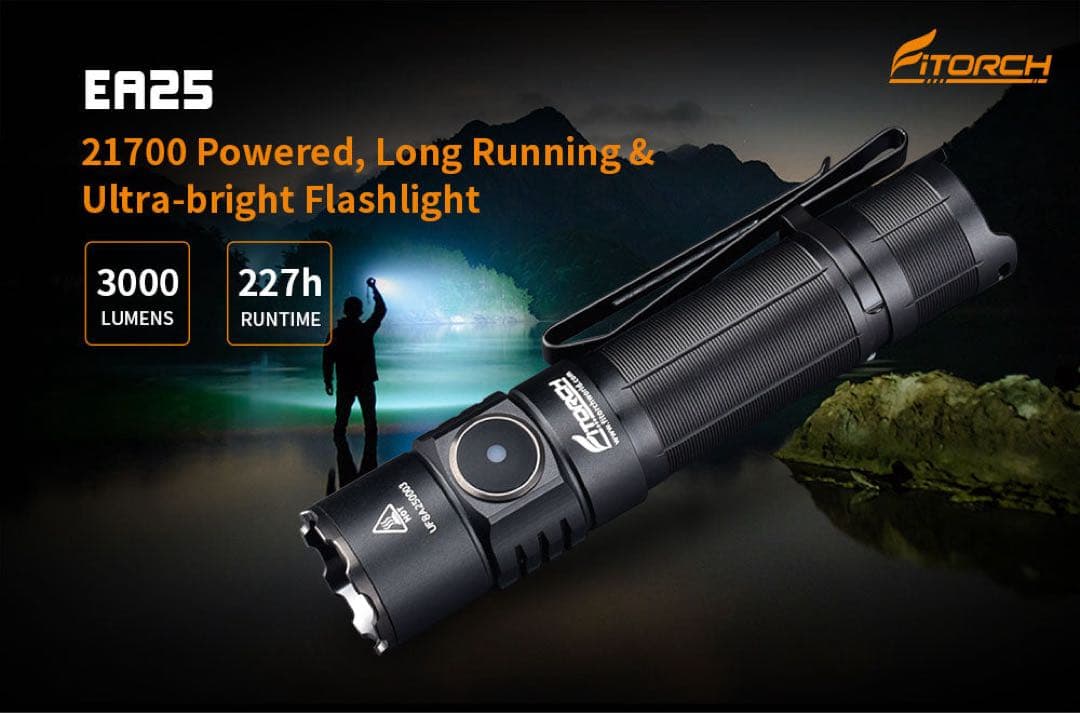 Fitorch EA25 3000lm LEDライト 充電式 超高輝度 防水