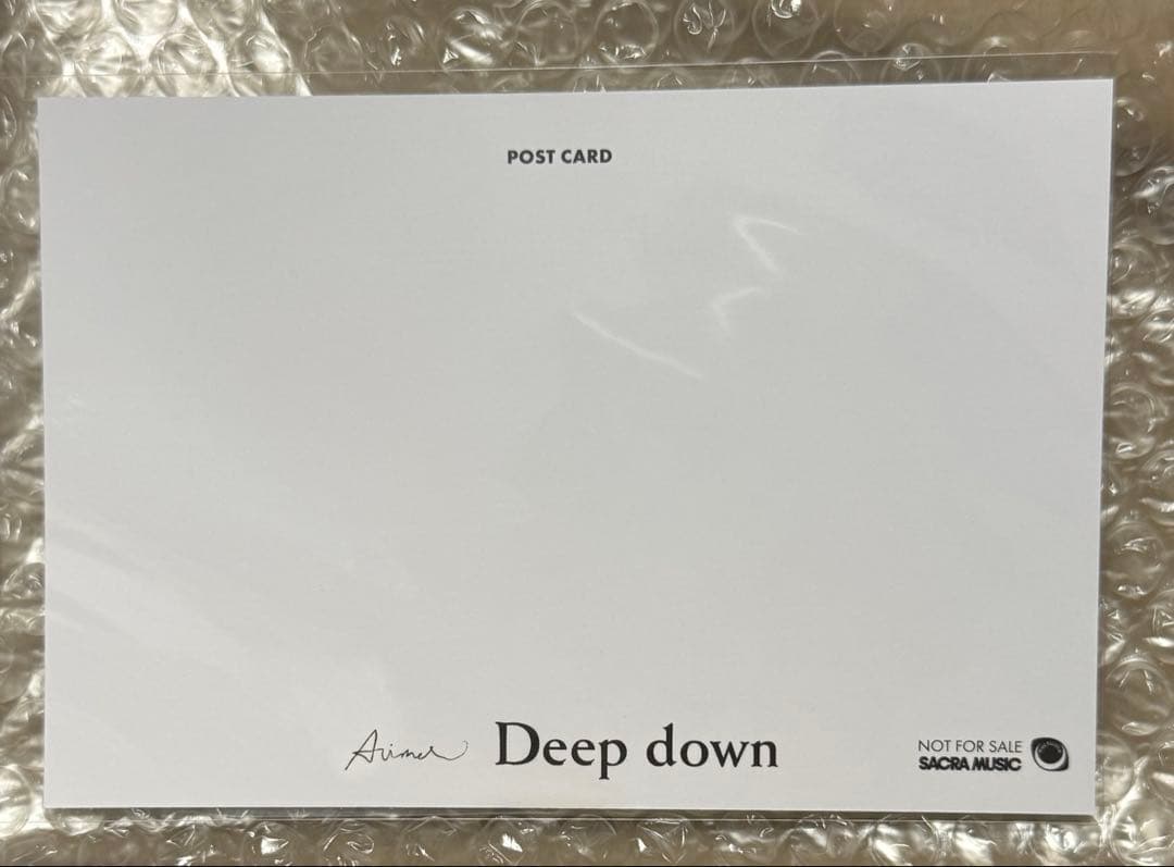 Aimer Deep down 直筆サイン ポストカード