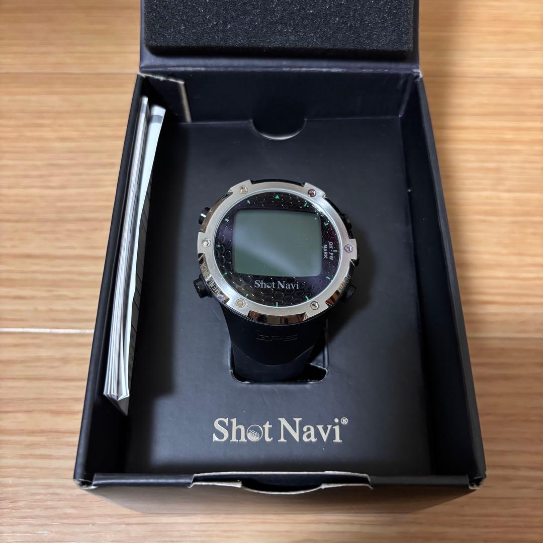 【美品】Shot Navi W1-FW GPSゴルフウォッチ ショットナビ