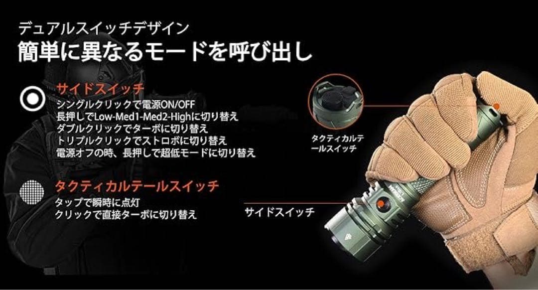 ACEBEAM L16 2.0 Sft40-5000K ODグリーン