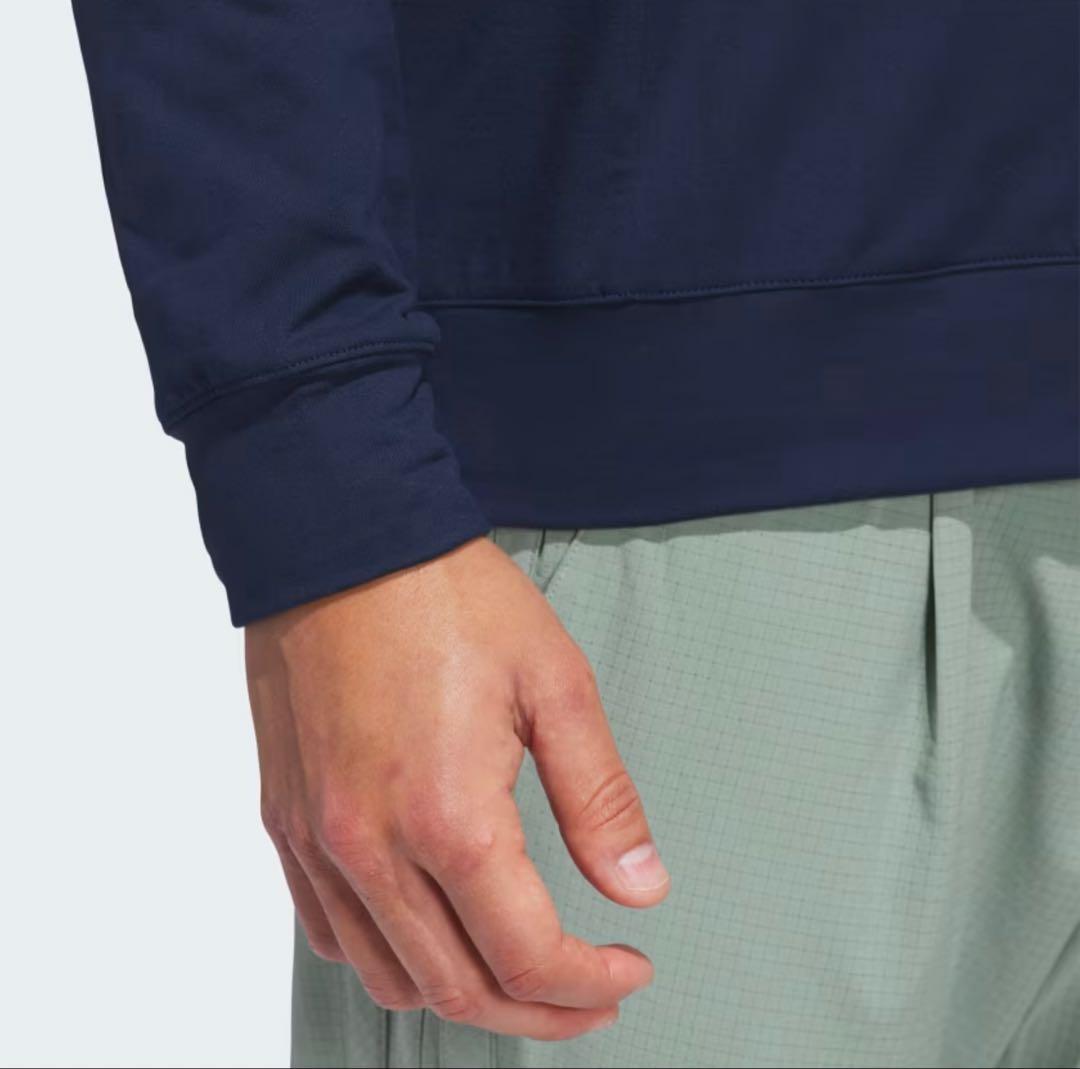 新品 adidas golf ネイビー ハーフジップジャケット M