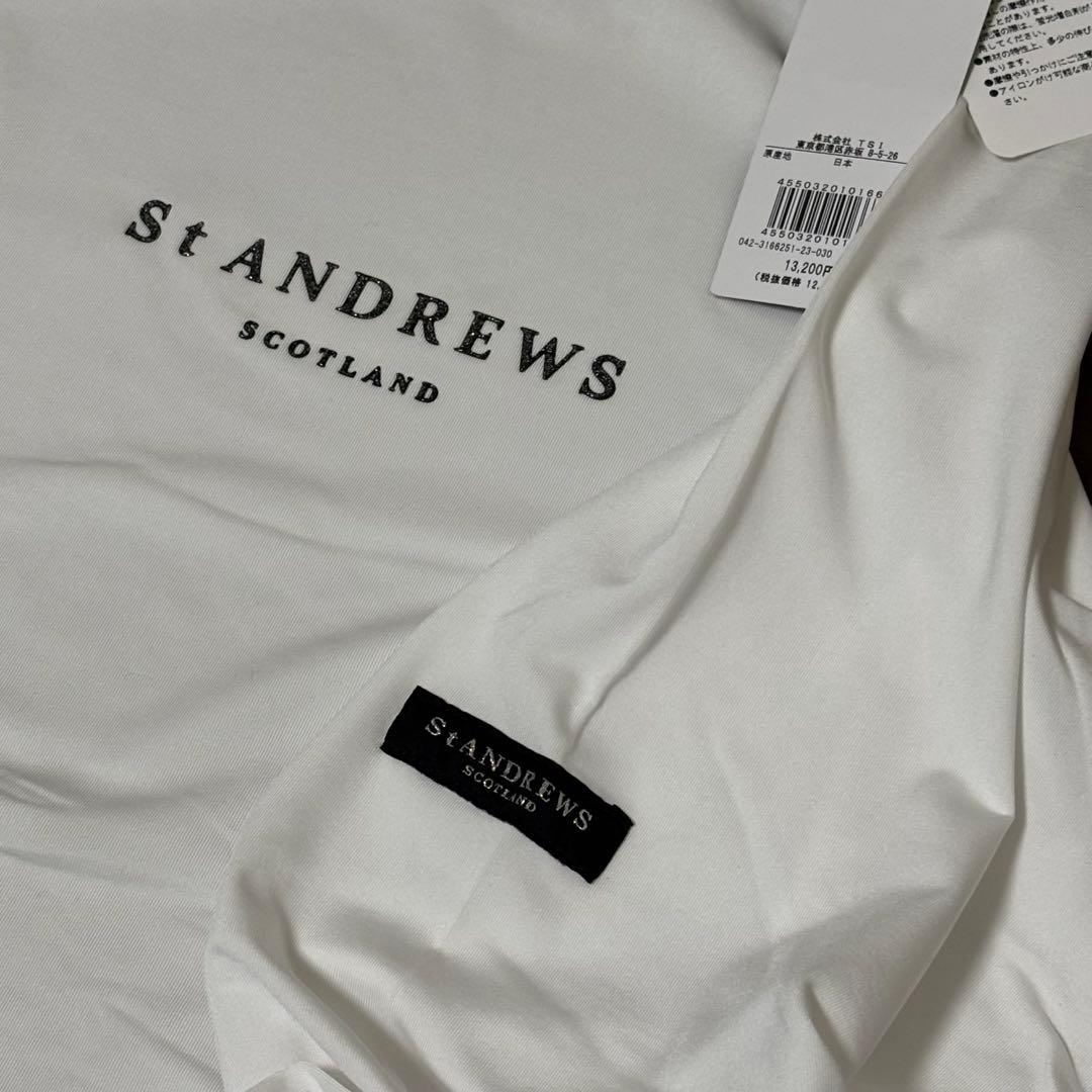 St ANDREWS セントアンドリュース長袖ハイネックカットソー新品LL白
