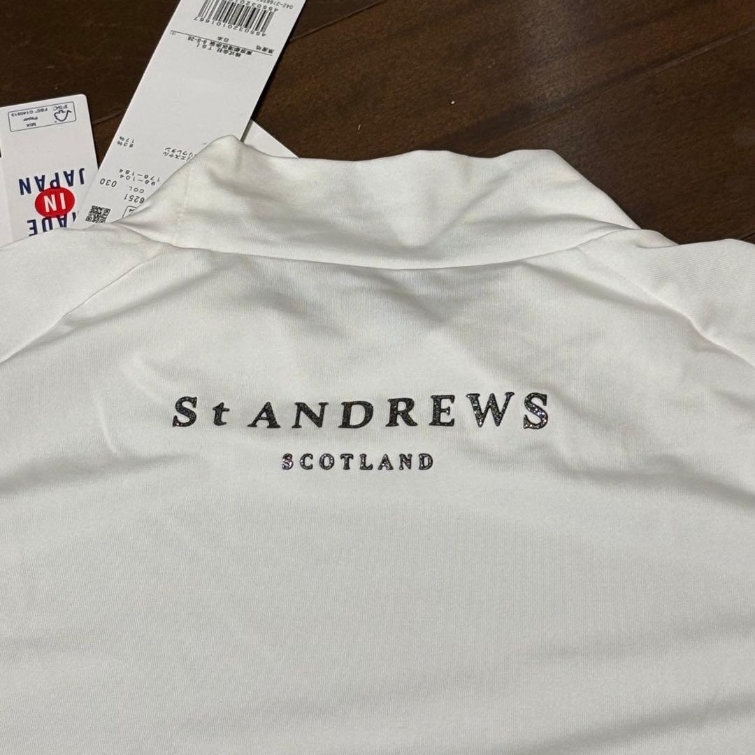 St ANDREWS セントアンドリュース長袖ハイネックカットソー新品LL白