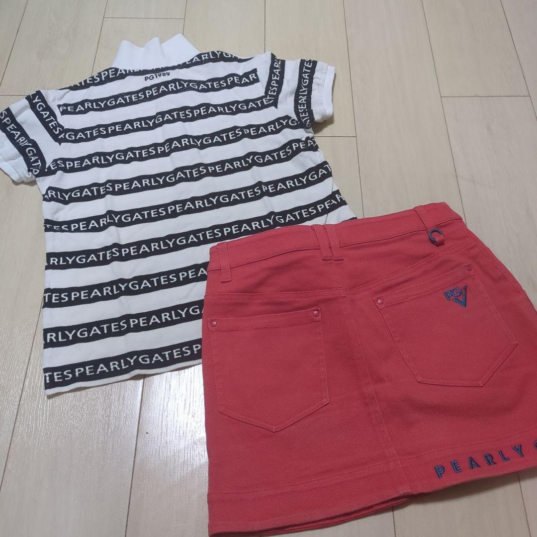 ゴルフ　Tシャツ　スカート　パーリーゲイツ