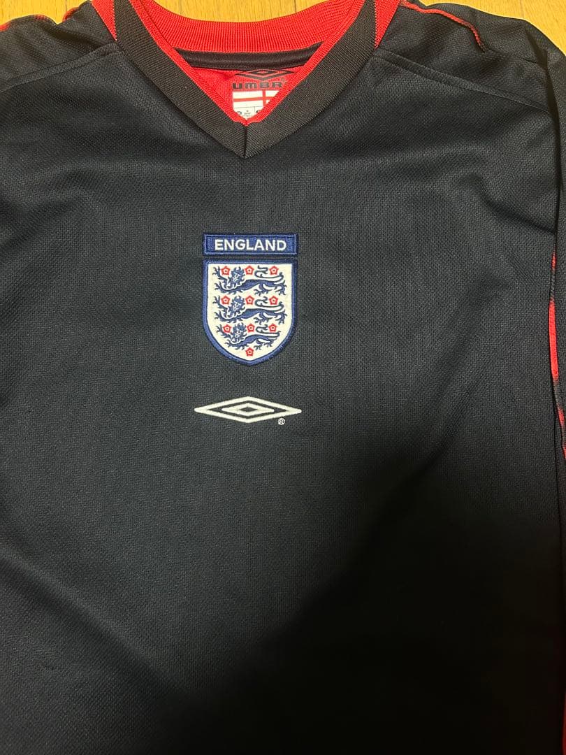 03/04 Umbro イングランド代表 サッカーシャツ ユニフォーム 黒 M