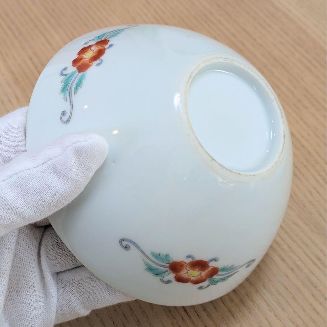 江戸期　古伊万里　色絵柿右衛門　花文　茶碗　小鉢