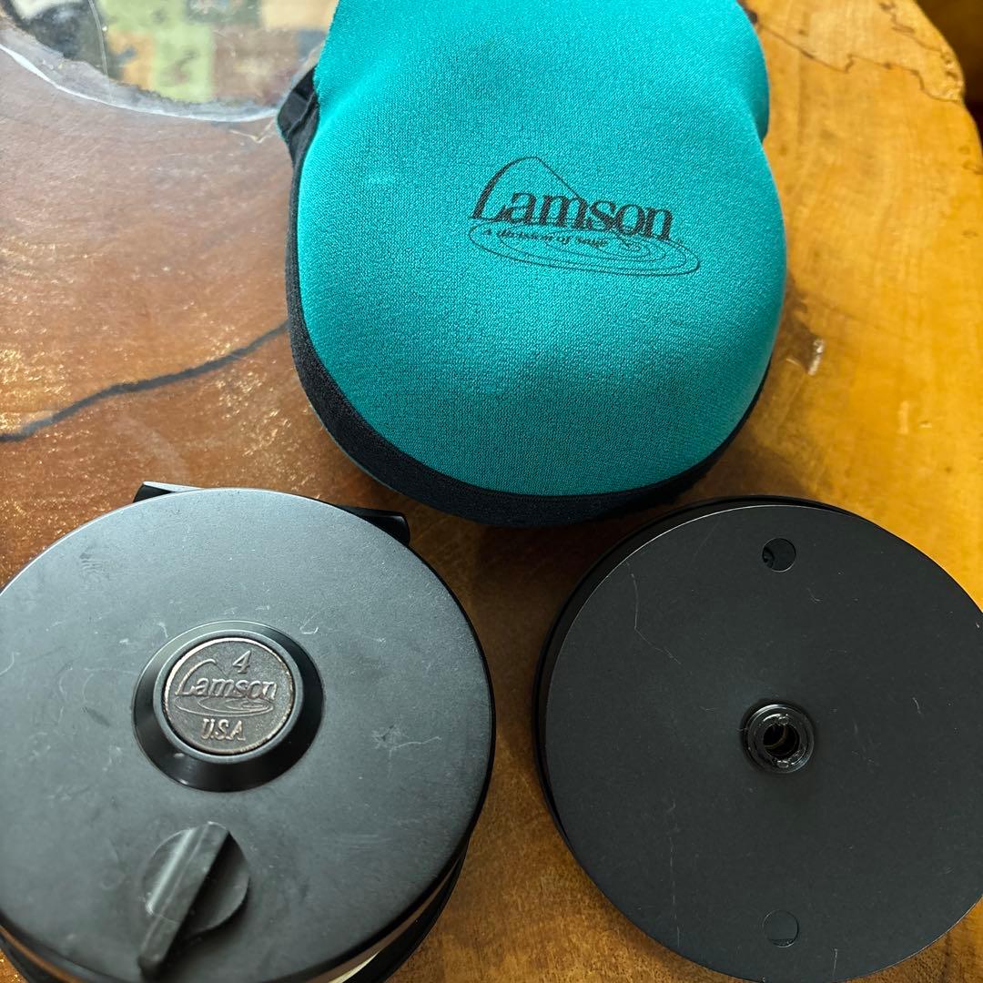 Lamson フライリール 4 ケース付き　予備スプール付き