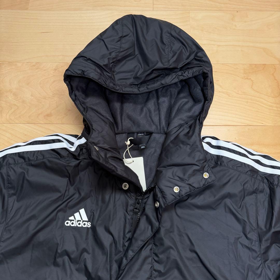 adidas ベンチコート　中綿コート　スーパーロング　防寒　黒ブラック　M新品