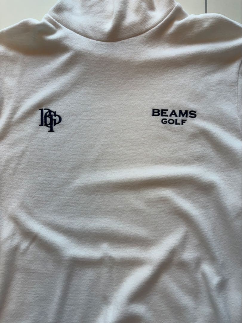 BEAMS GOLF タートルネック長袖シャツ ホワイト