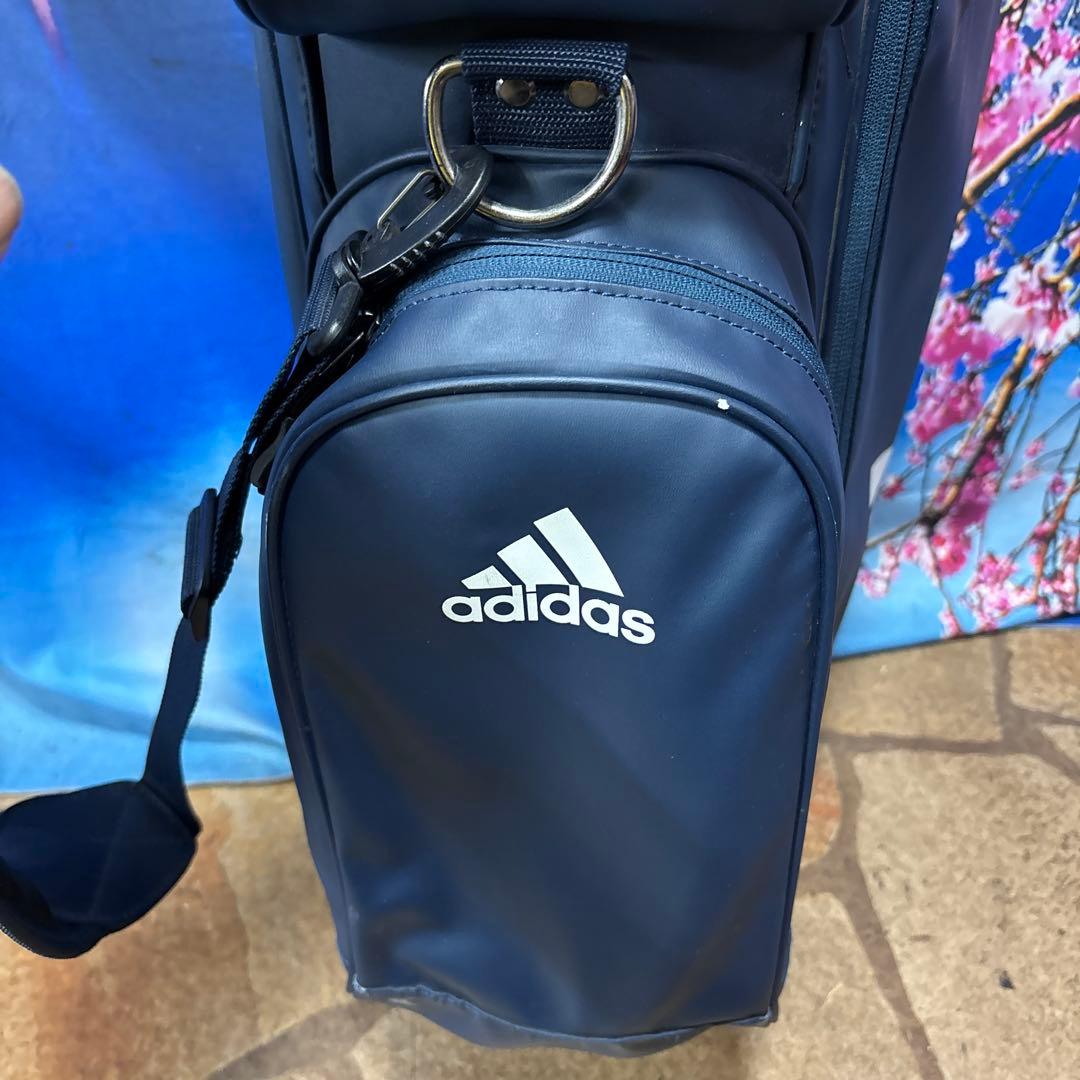 寶BV-1143 adidas アディダス キャディバッグ スタンド式 ネイビー