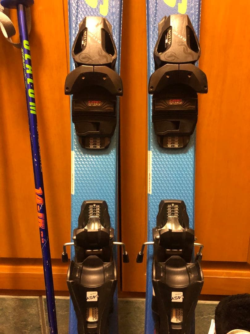 ゆうき☆キッズ　カービングスキー板110cm ストック85cm セット