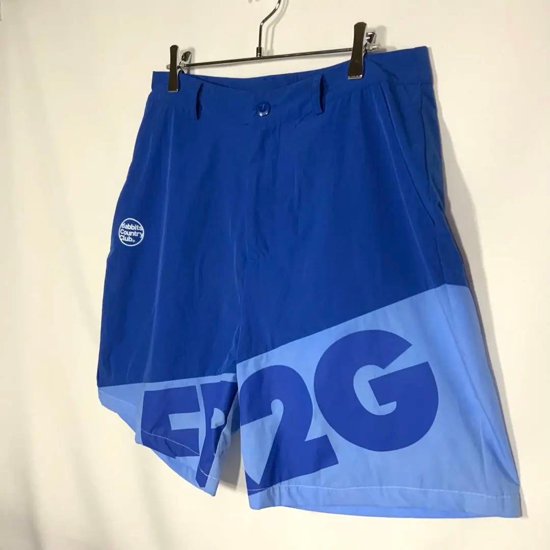 FR2 GOLF ハーフパンツ　ショートパンツ　ブルー　ストレッチ　Lサイズ